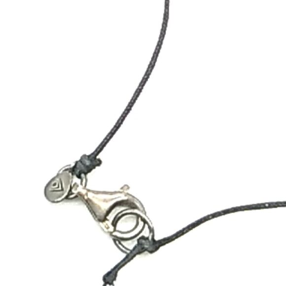 SILPADA Corded Cubic Zirconia 925 Sterling Silver Ball Petite Choker Necklace - Picture 8 of 15